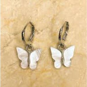 Elegant Silver Butterfly Earrings